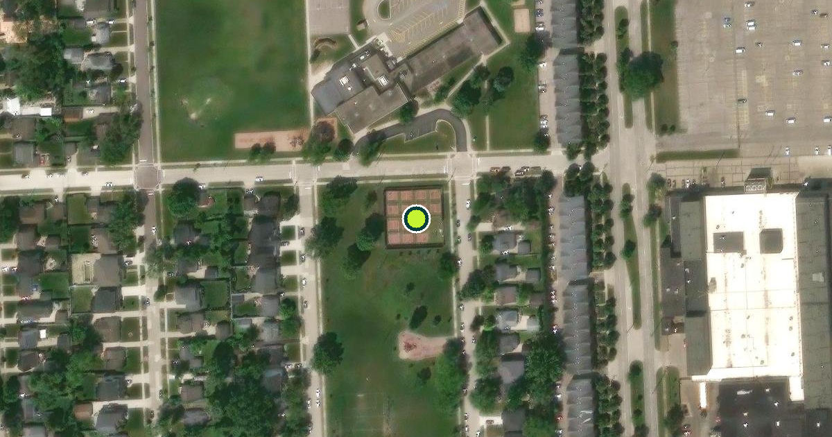 Satellite view of Royal Oak Pickleball Courts
