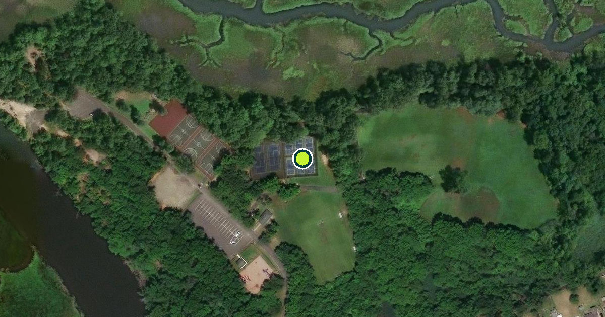 Satellite view of Runnemede Pickleball Courts