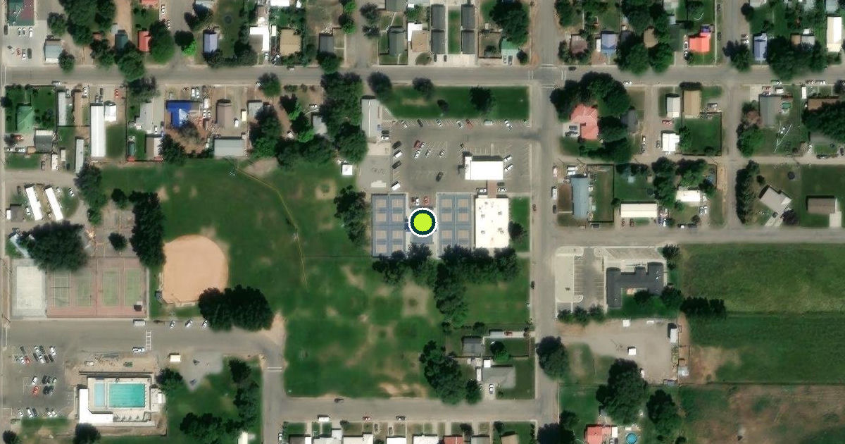 Satellite view of Rupert Pickleball Courts