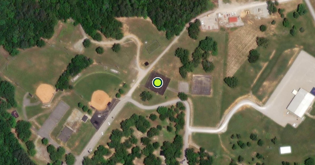 Satellite view of Russellville Pickleball Courts