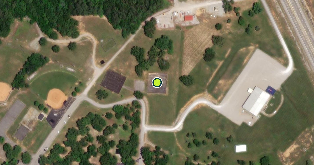 Satellite view of Russellville Pickleball Courts