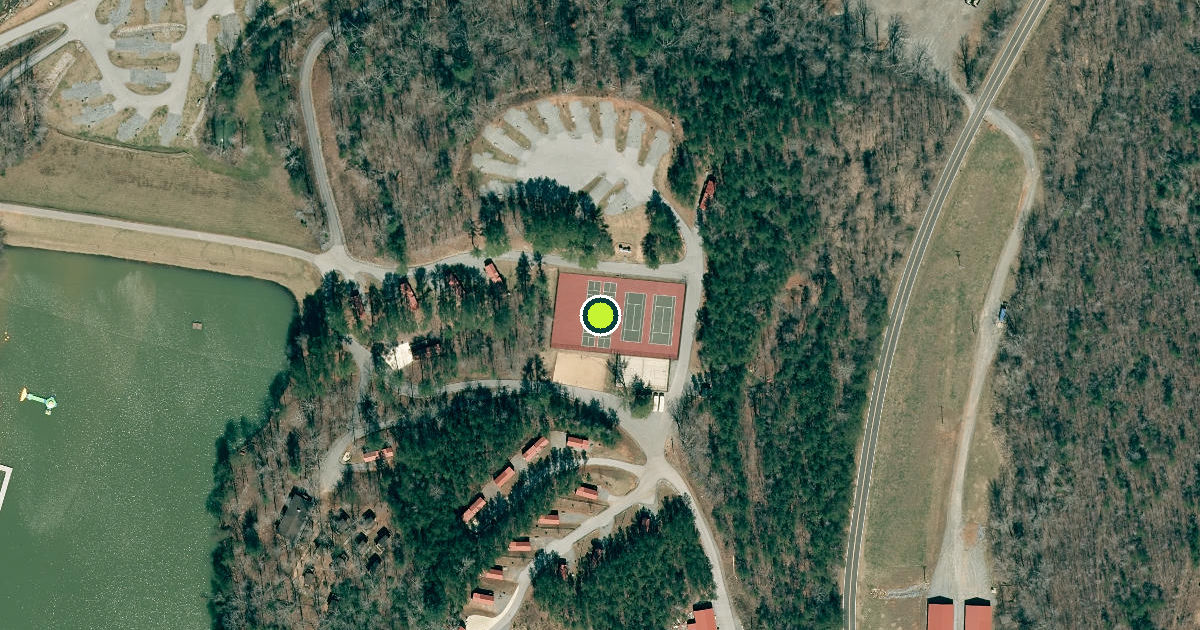 Satellite view of Rutherford County Pickleball Courts