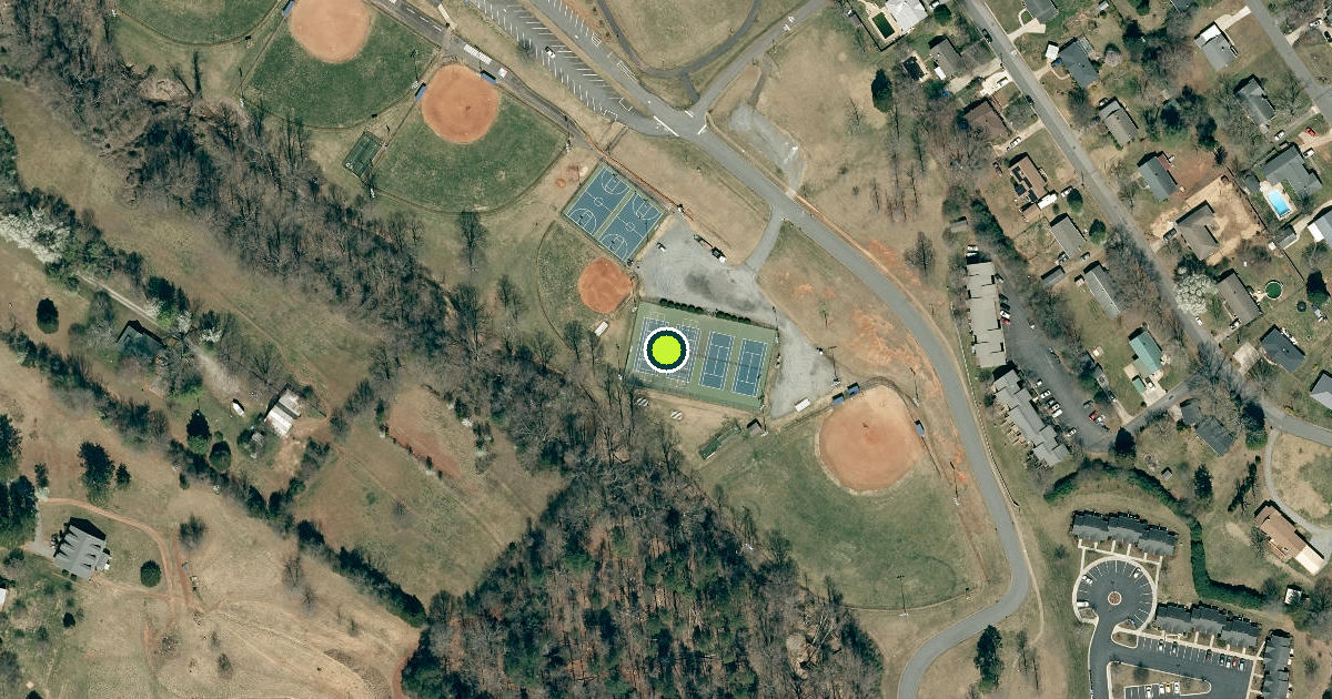 Satellite view of Rutherfordton Pickleball Courts
