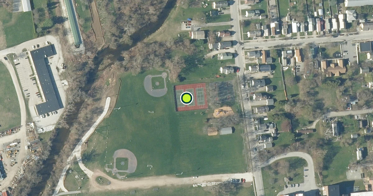 Satellite view of Rutland City Pickleball Courts