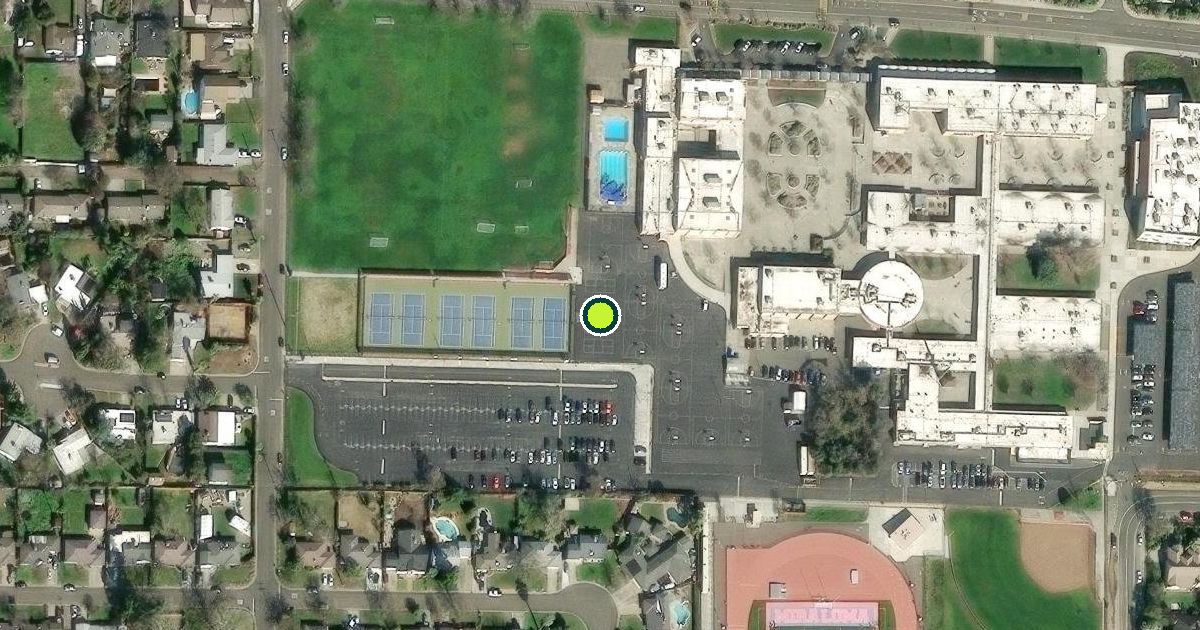 Satellite view of Sacramento County Pickleball Courts