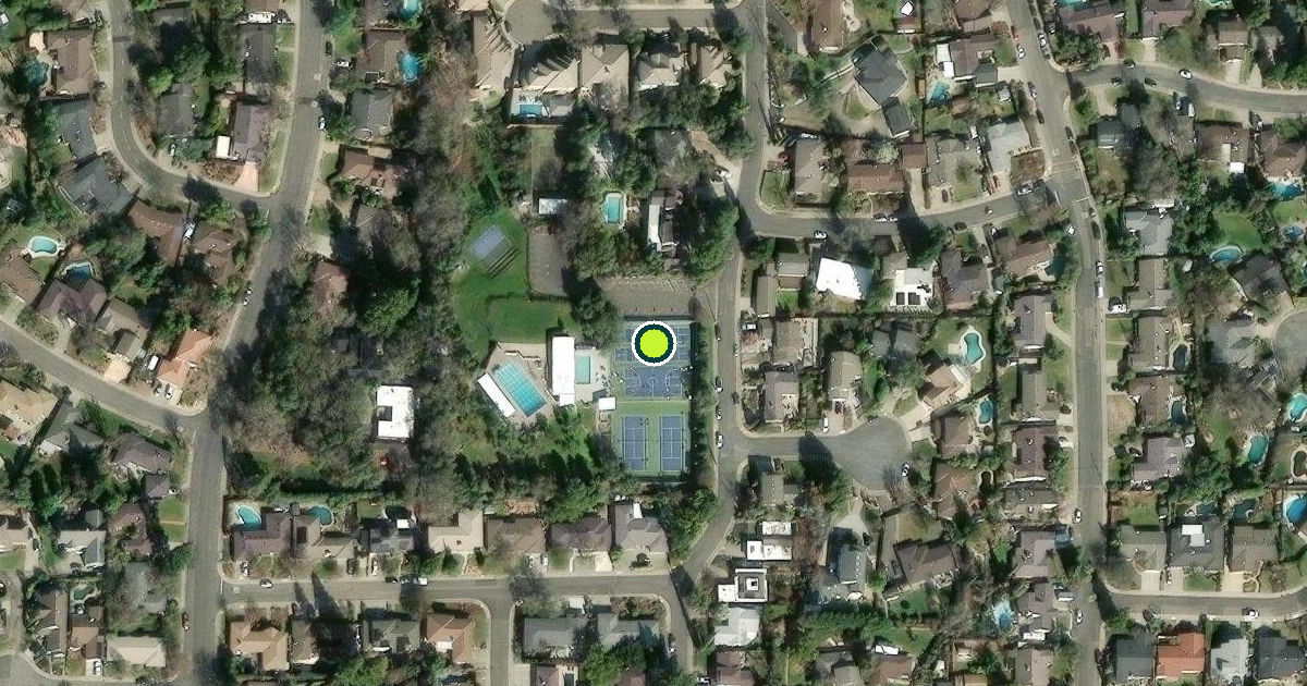 Satellite view of Sacramento County Pickleball Courts