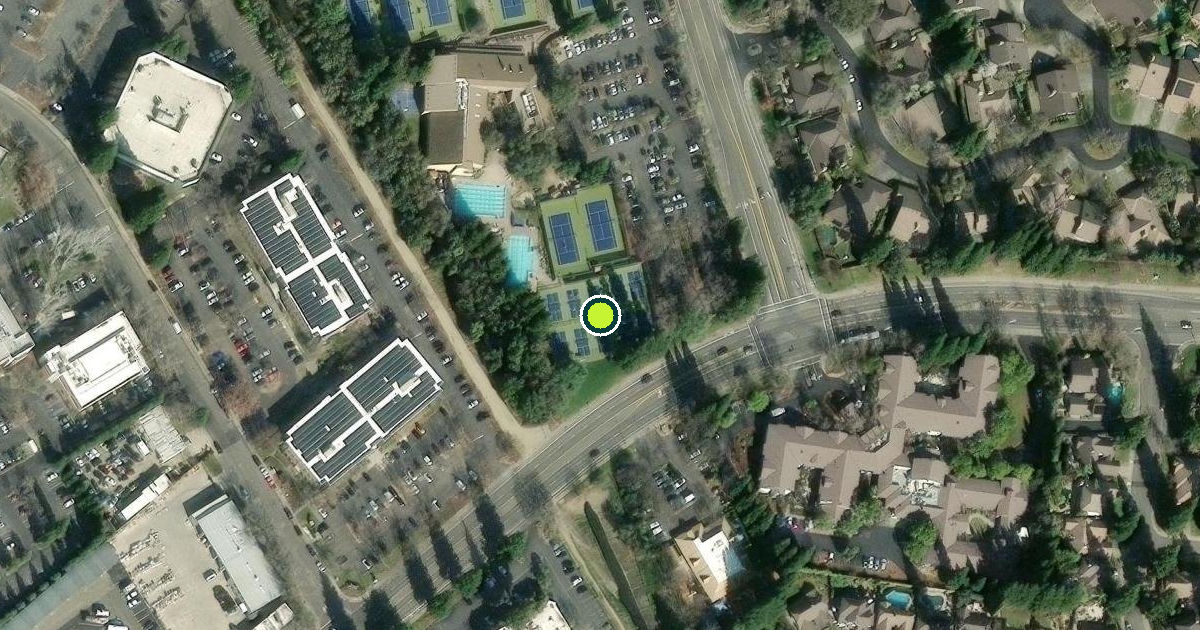 Satellite view of Sacramento County Pickleball Courts