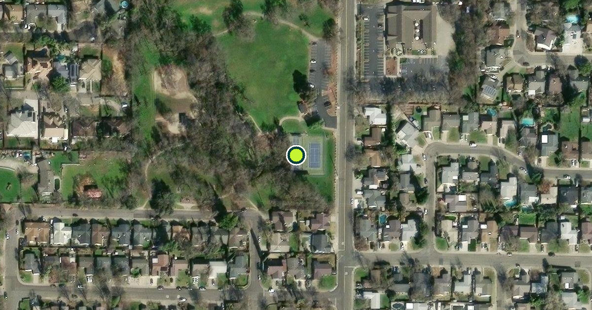 Satellite view of Sacramento County Pickleball Courts