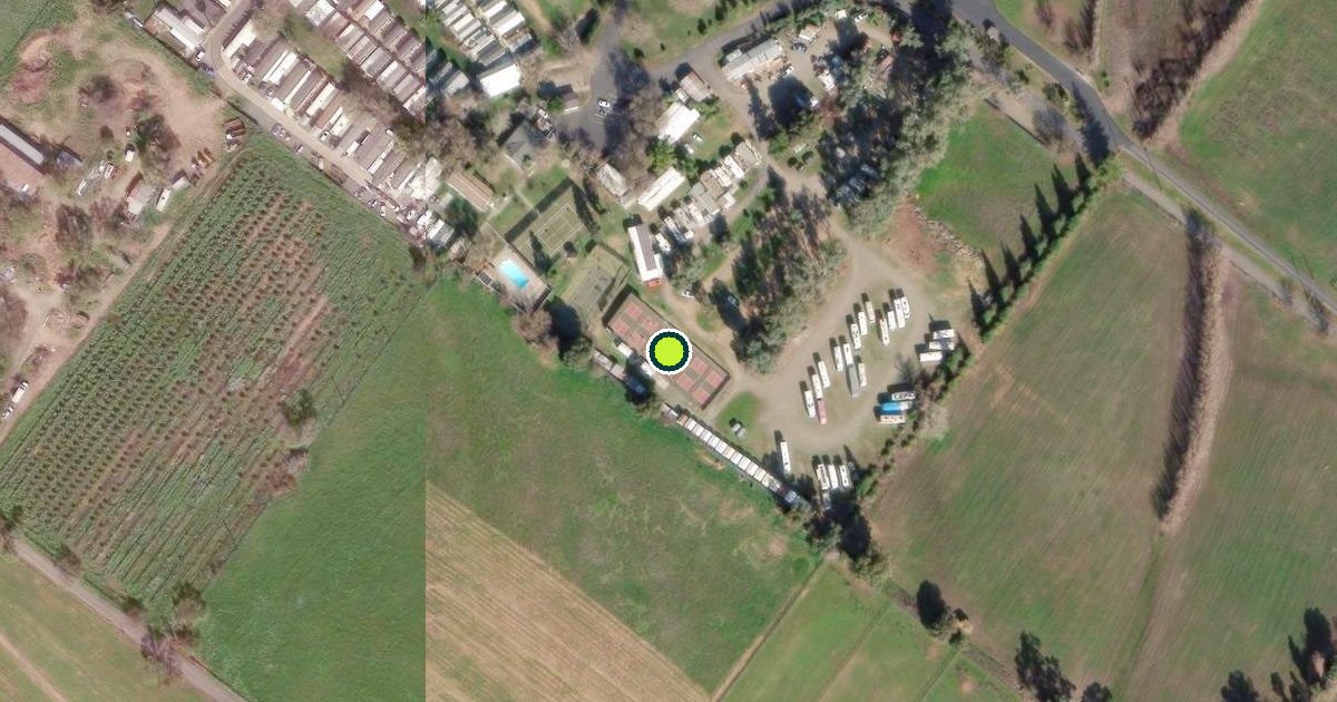 Satellite view of Sacramento County Pickleball Courts