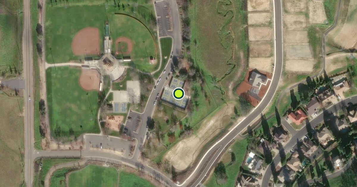 Satellite view of Sacramento County Pickleball Courts