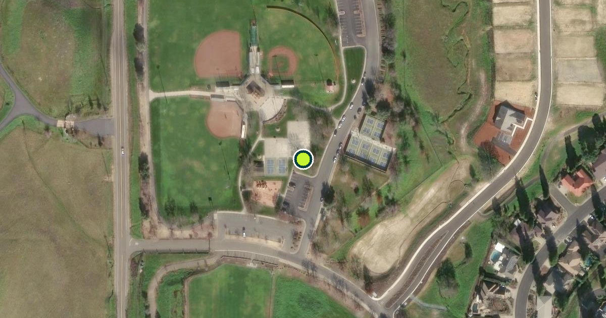 Satellite view of Sacramento County Pickleball Courts