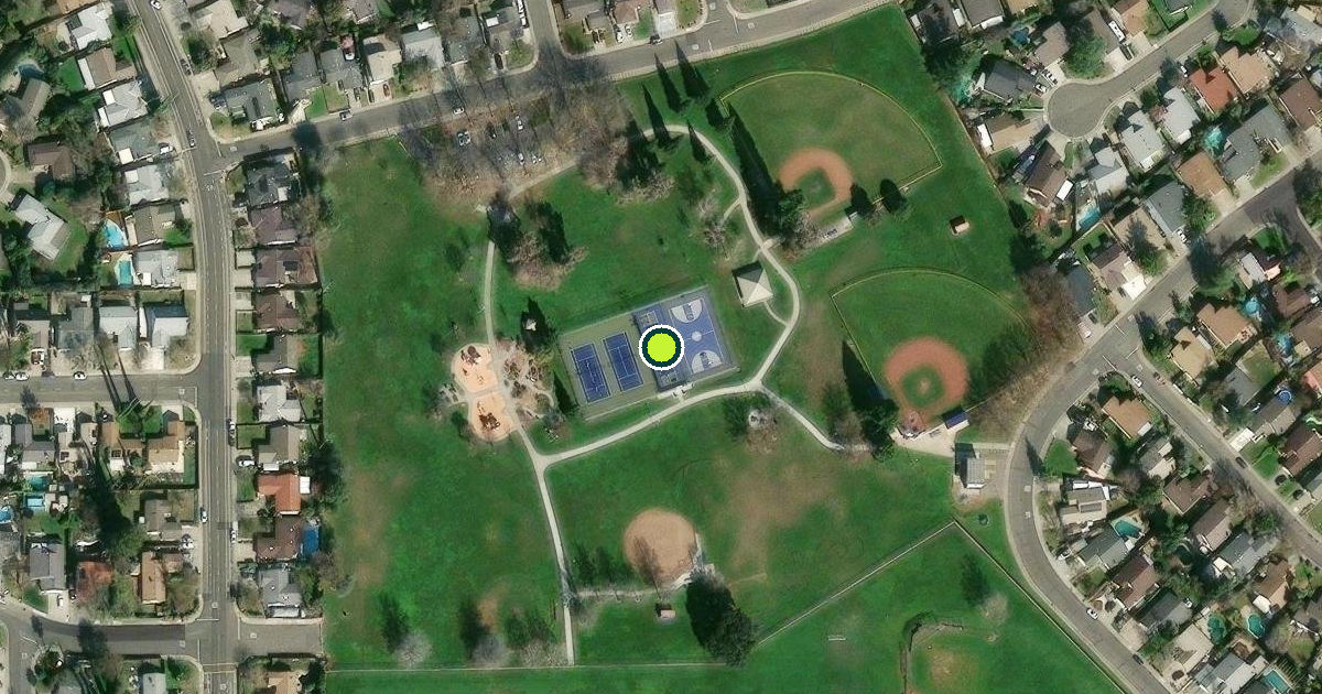 Satellite view of Sacramento County Pickleball Courts