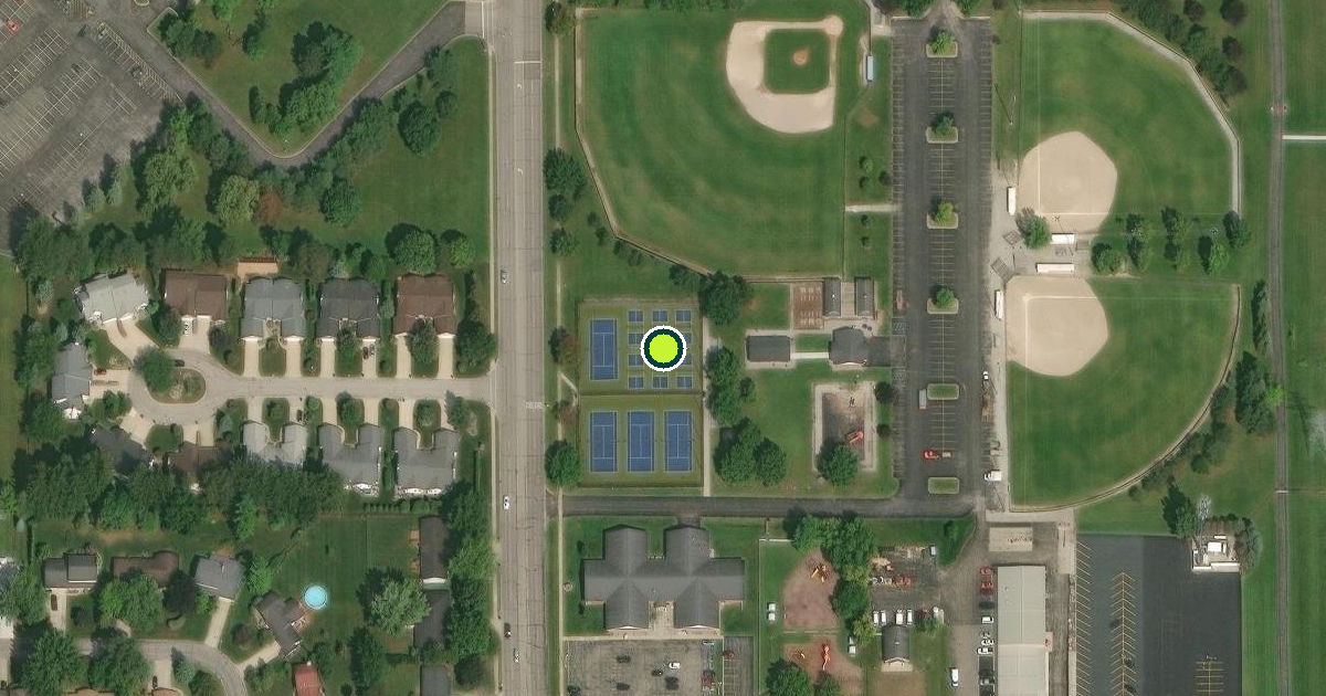 Satellite view of Saginaw Charter Township Pickleball Courts