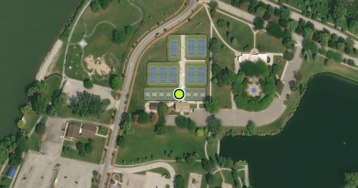 Satellite view of Saginaw Pickleball Courts