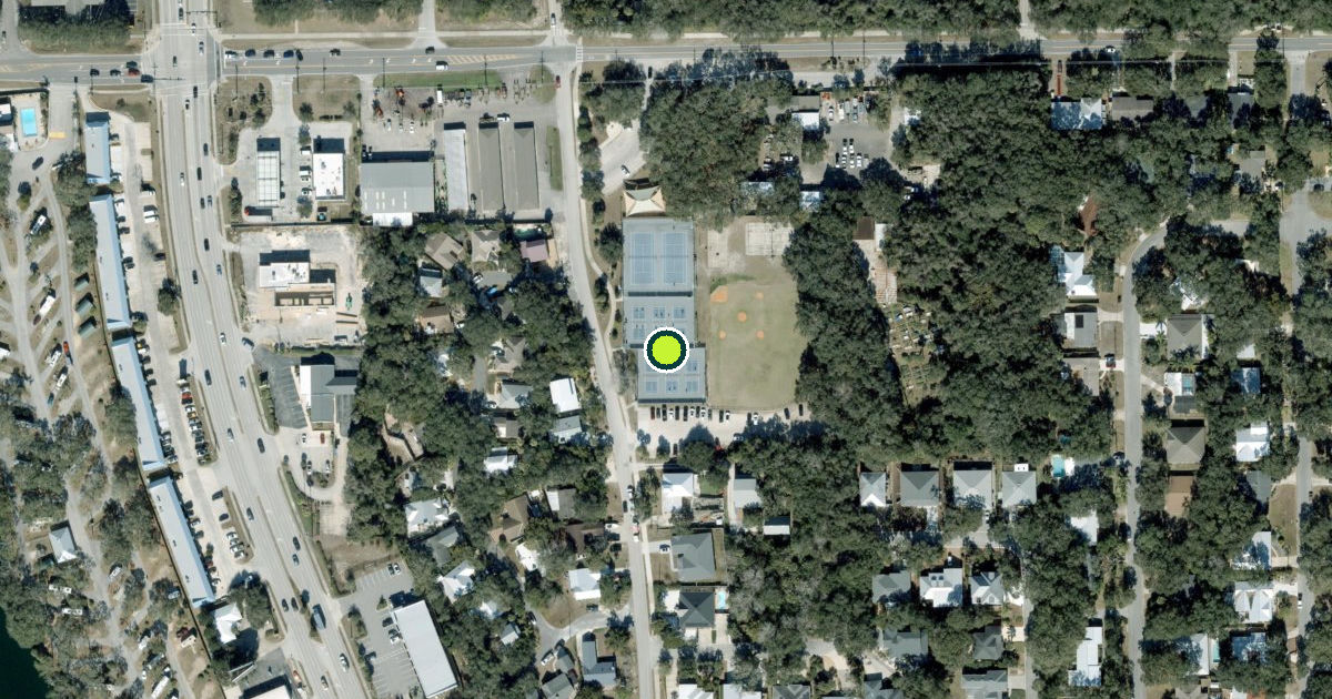 Satellite view of Saint Augustine Beach Pickleball Courts