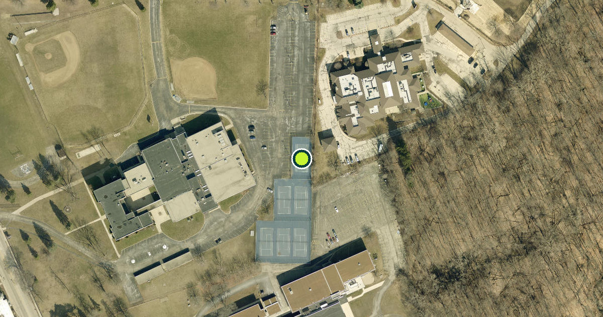 Satellite view of Saint Francis Pickleball Courts