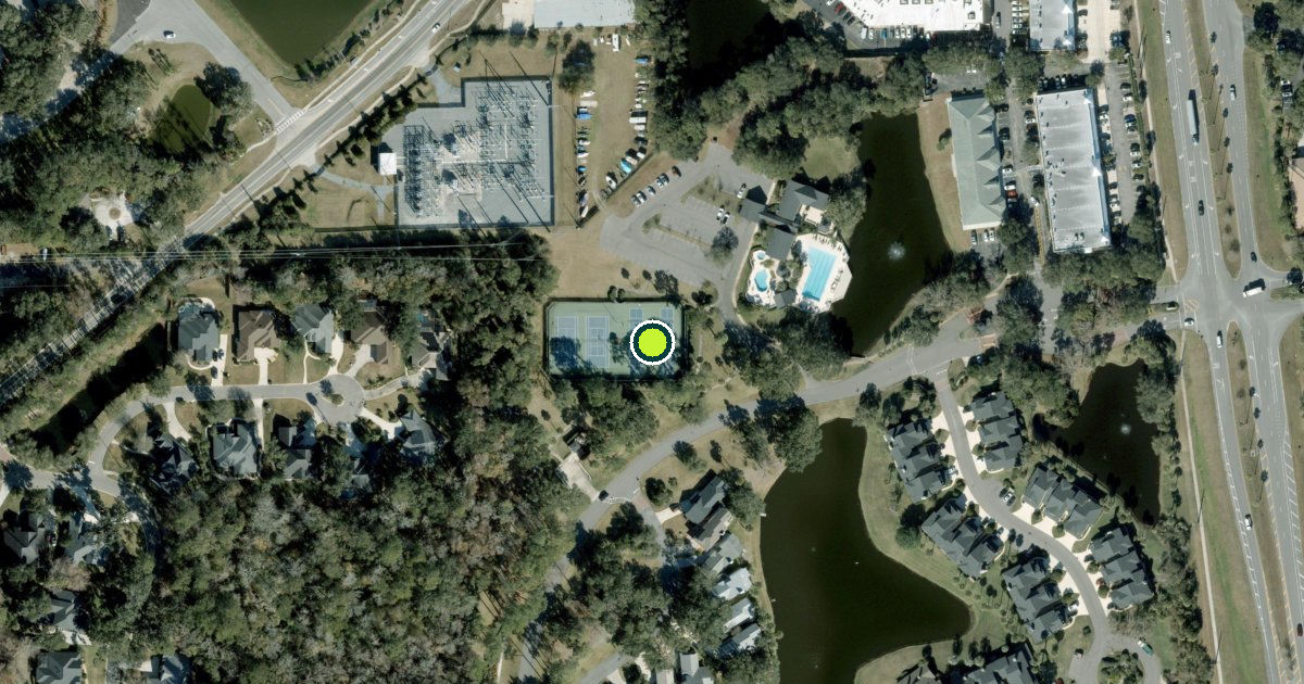Satellite view of Saint Johns County Pickleball Courts