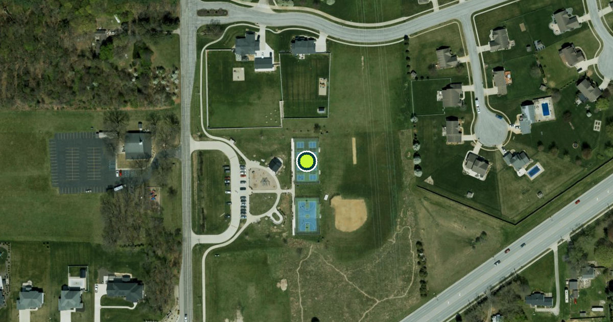 Satellite view of Saint Joseph County Pickleball Courts