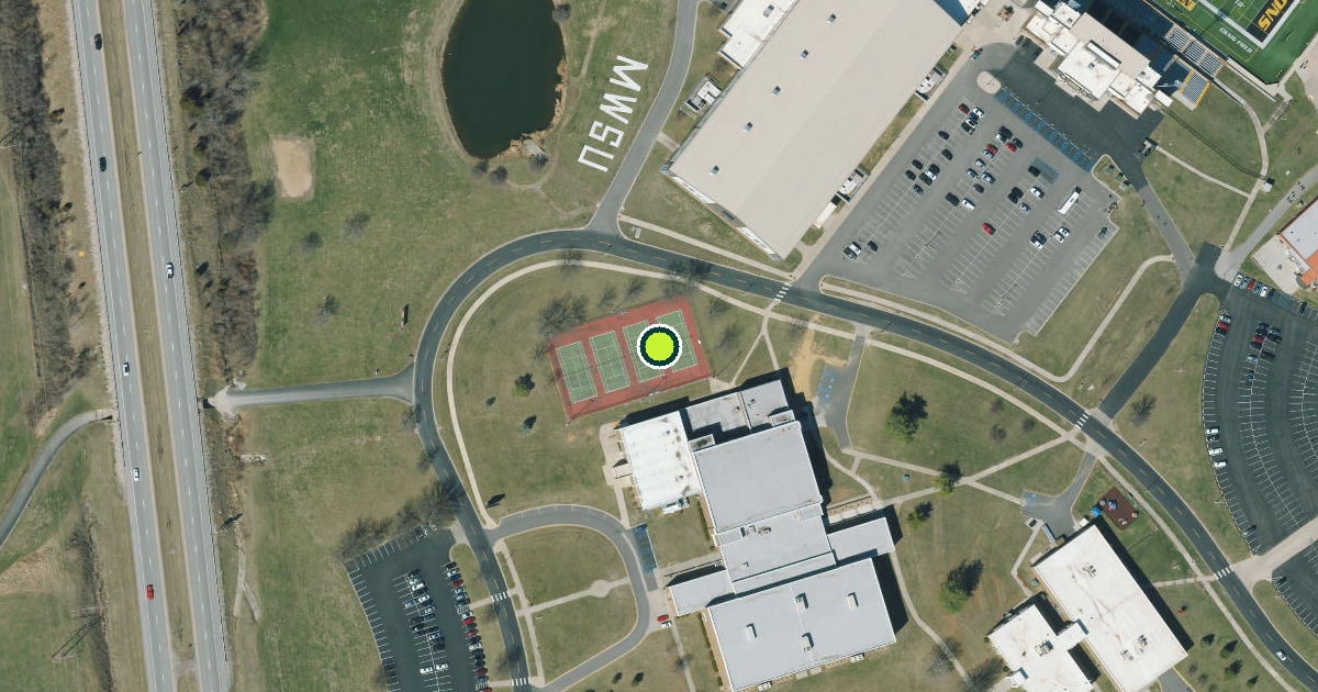 Satellite view of Saint Joseph Pickleball Courts