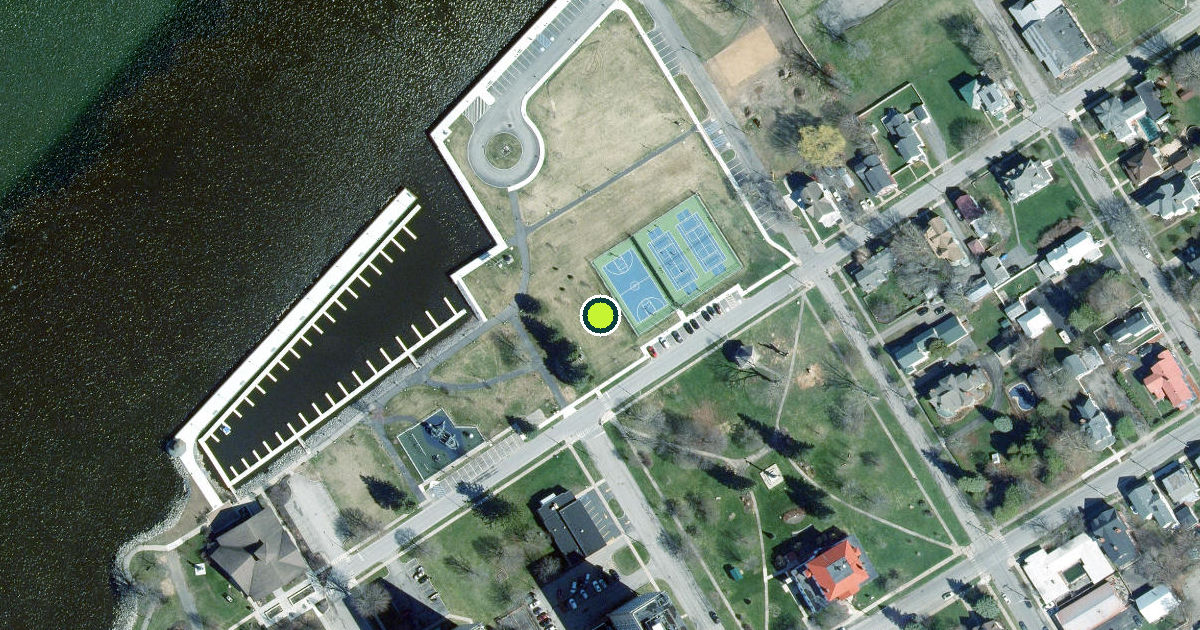 Satellite view of Saint Lawrence County Pickleball Courts