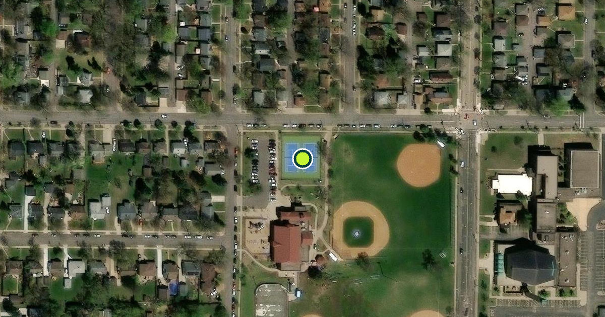 Satellite view of Saint Paul Pickleball Courts
