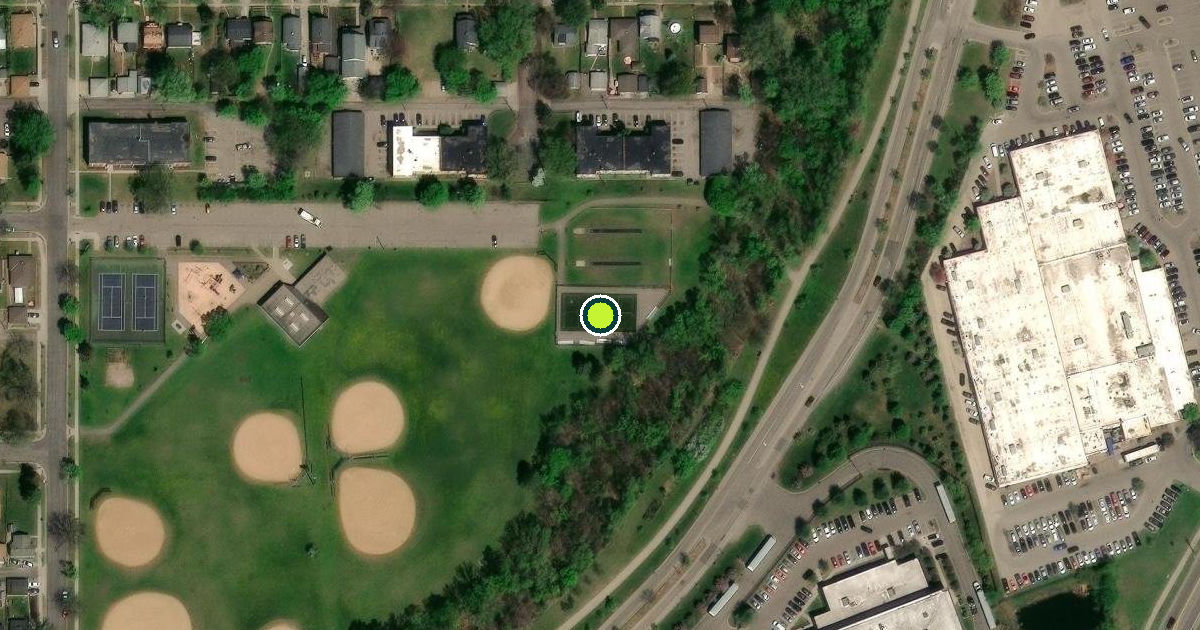 Satellite view of Saint Paul Pickleball Courts