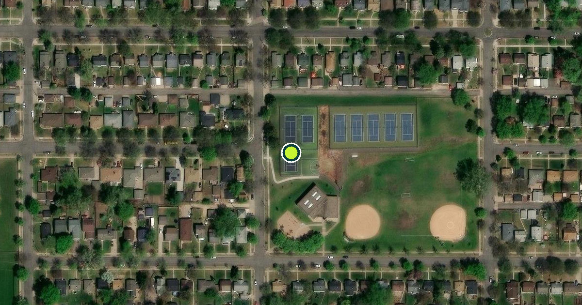 Satellite view of Saint Paul Pickleball Courts