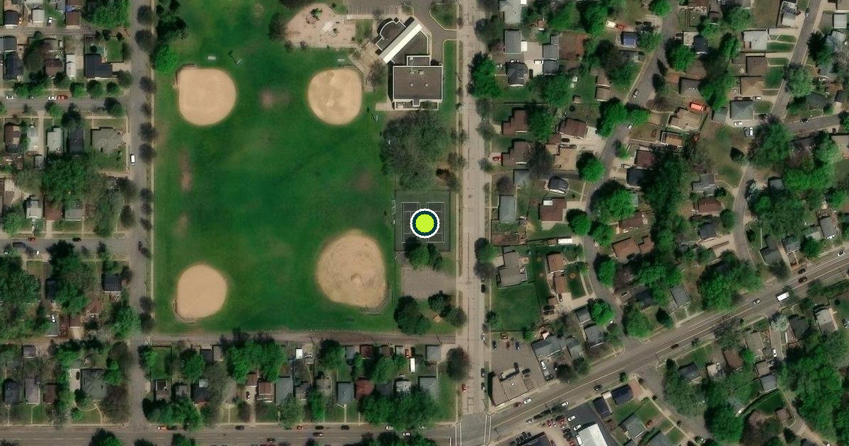 Satellite view of Saint Paul Pickleball Courts