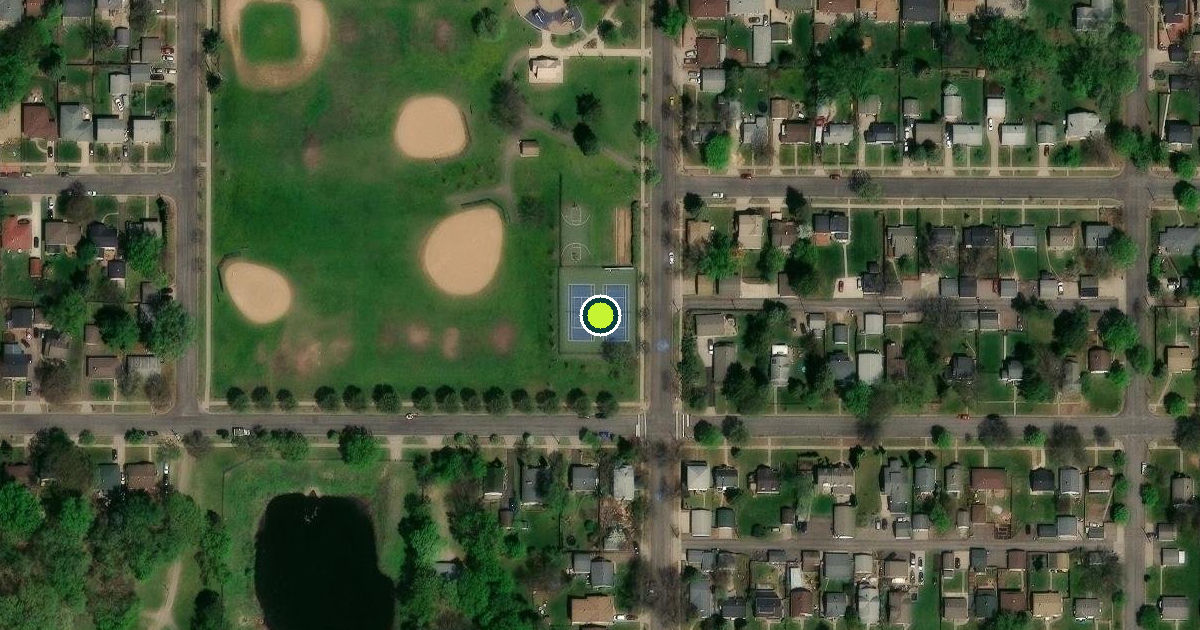 Satellite view of Saint Paul Pickleball Courts