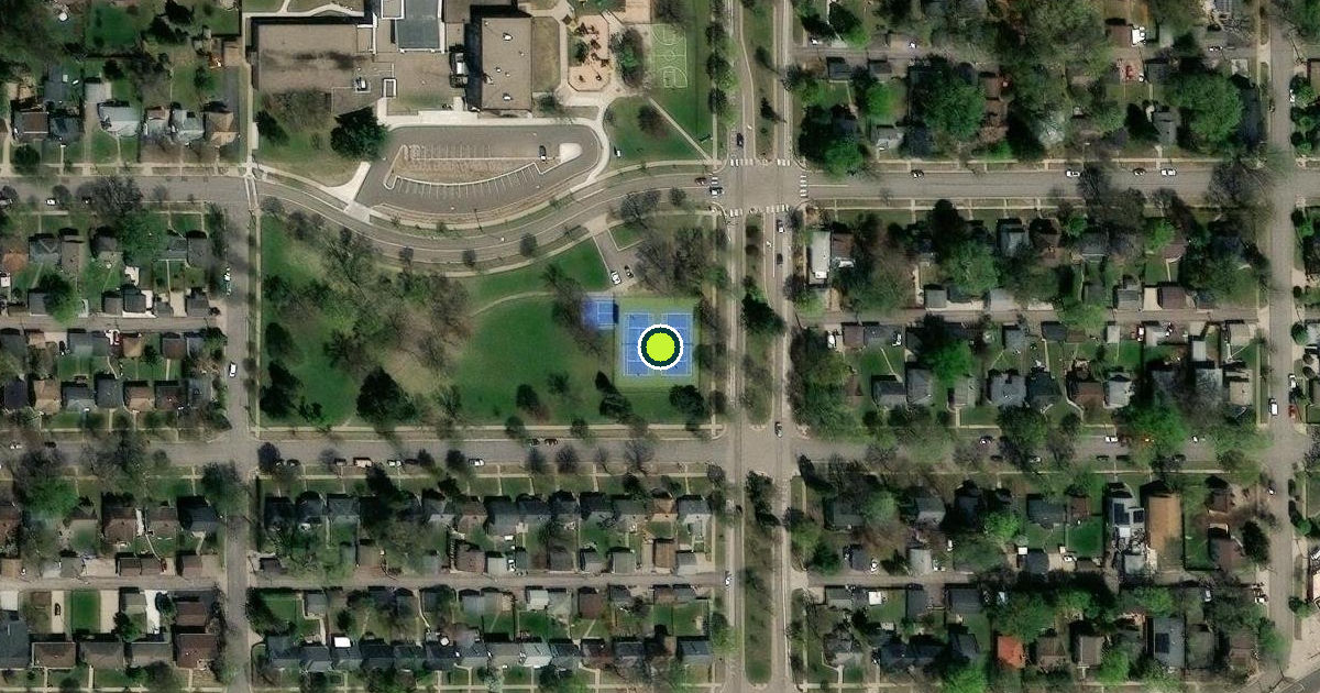 Satellite view of Saint Paul Pickleball Courts