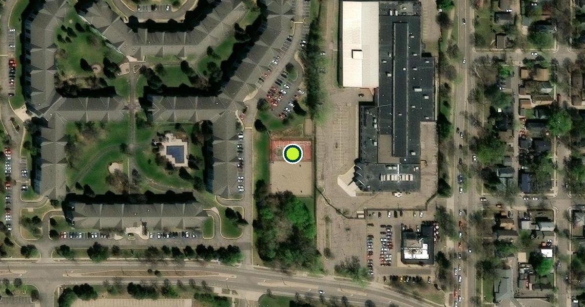 Satellite view of Saint Paul Pickleball Courts