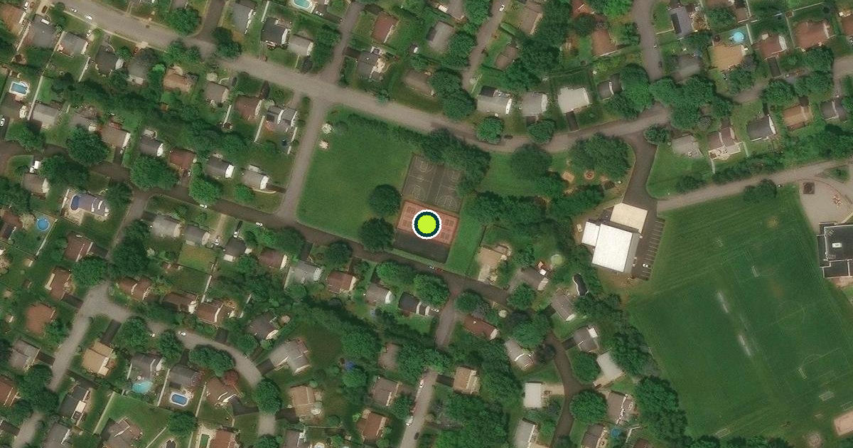 Satellite view of Salisbury Township Pickleball Courts