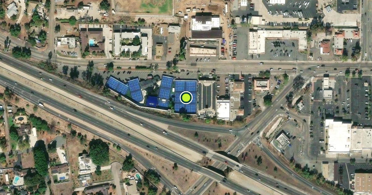 Satellite view of San Diego County Pickleball Courts