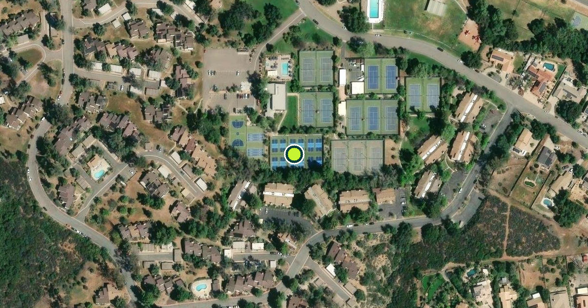 Satellite view of San Diego County Pickleball Courts