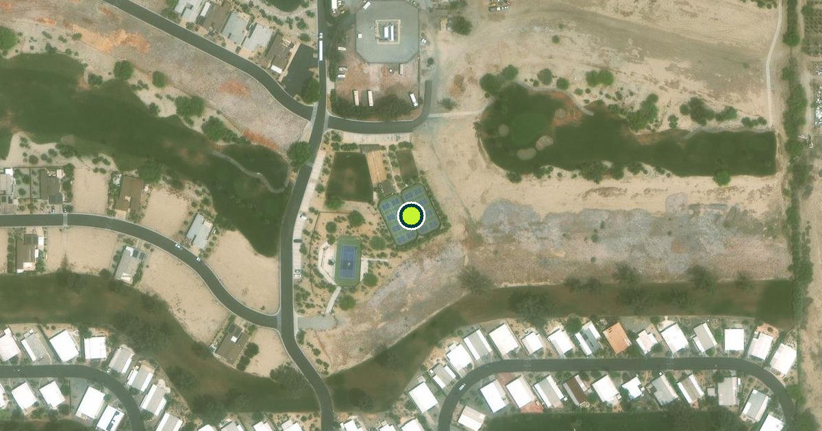 Satellite view of San Diego County Pickleball Courts