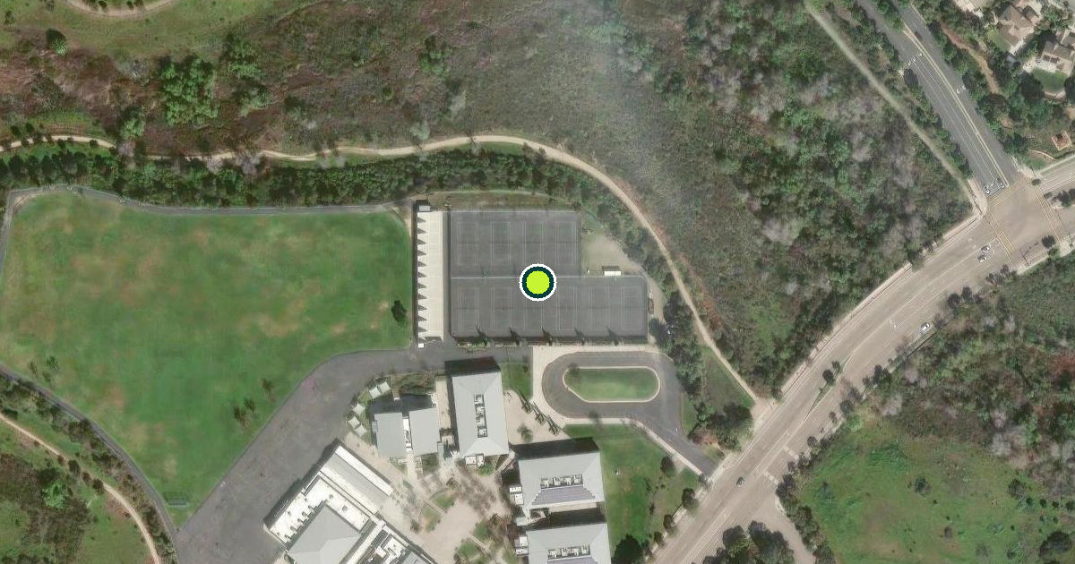 Satellite view of San Diego County Pickleball Courts