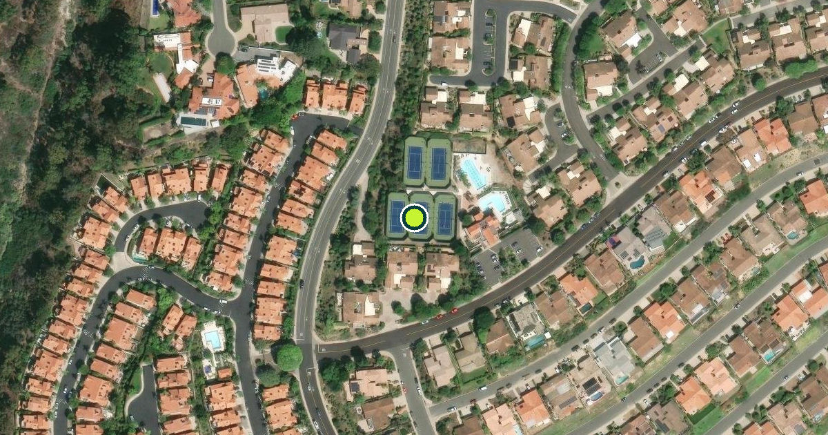 Satellite view of San Diego Pickleball Courts