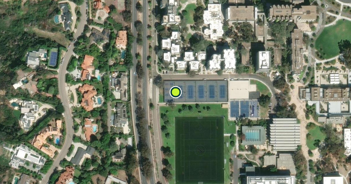 Satellite view of San Diego Pickleball Courts