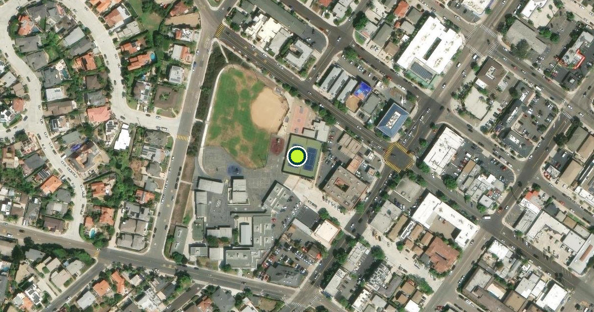 Satellite view of San Diego Pickleball Courts