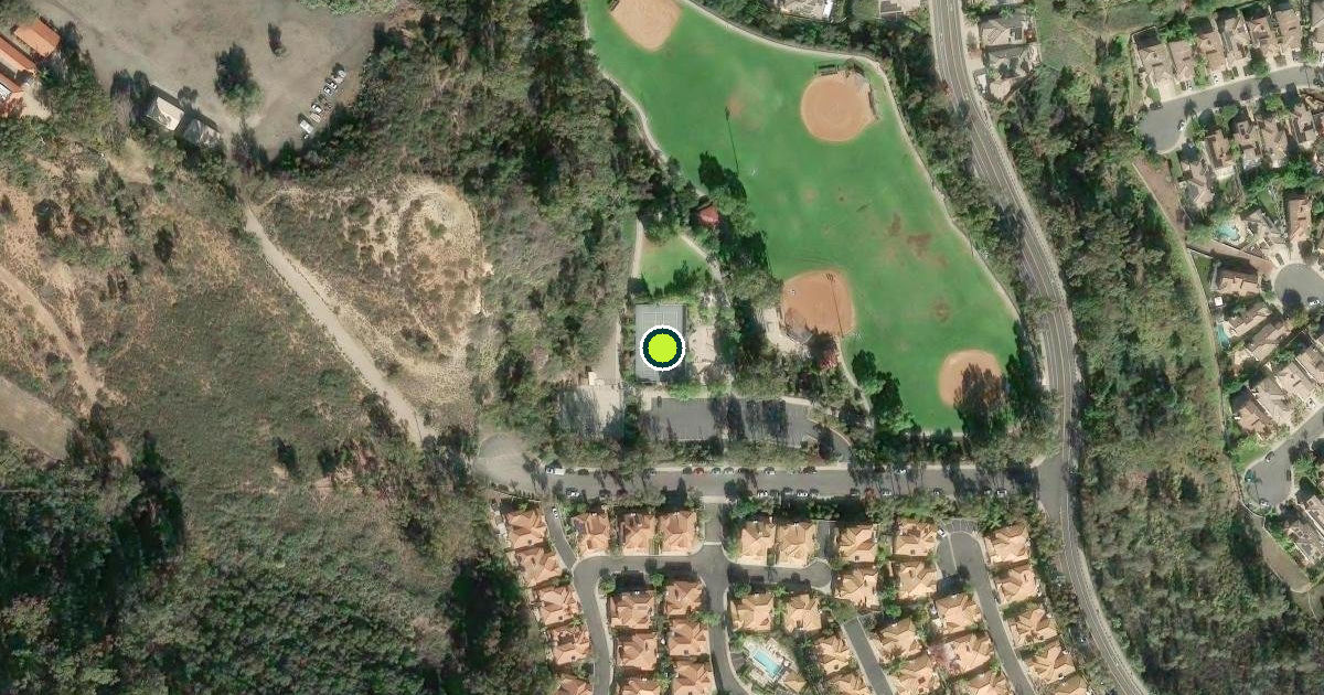 Satellite view of San Diego Pickleball Courts