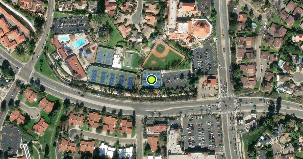 Satellite view of San Diego Pickleball Courts