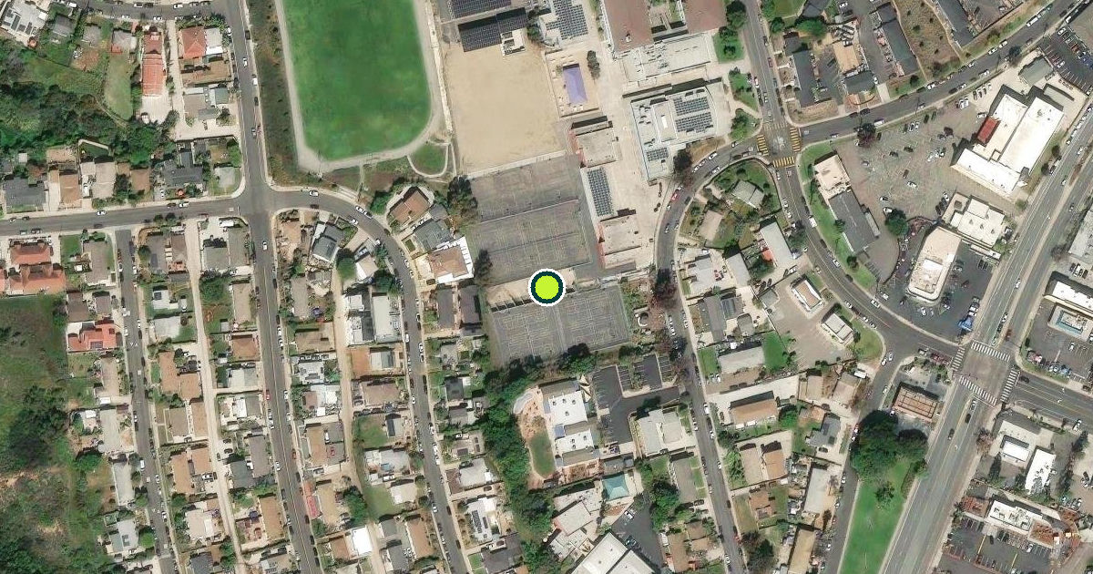 Satellite view of San Diego Pickleball Courts