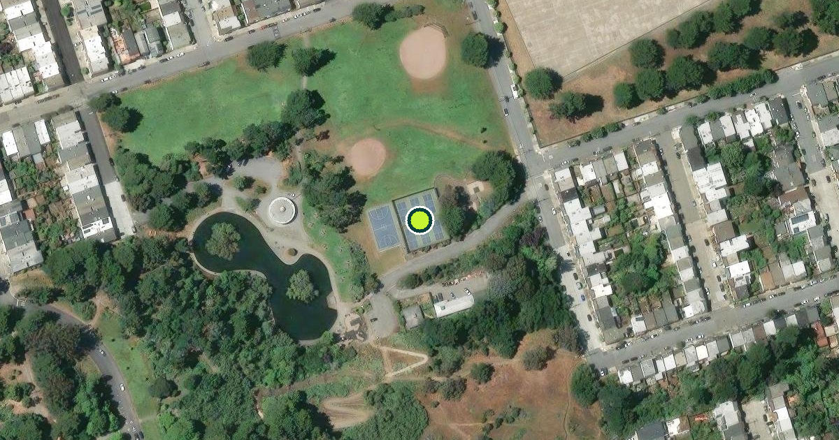 Satellite view of San Francisco Pickleball Courts
