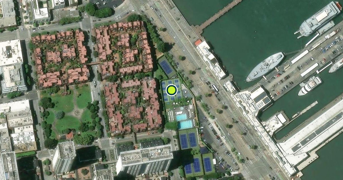Satellite view of San Francisco Pickleball Courts