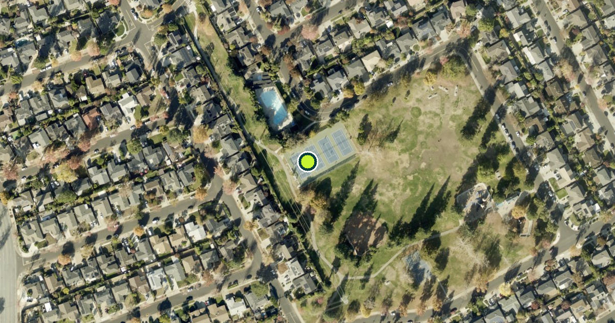 Satellite view of San Jose Pickleball Courts