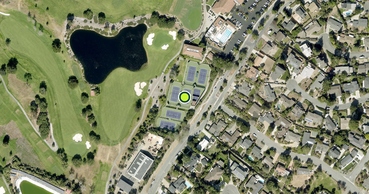 Satellite view of San Luis Obispo County Pickleball Courts