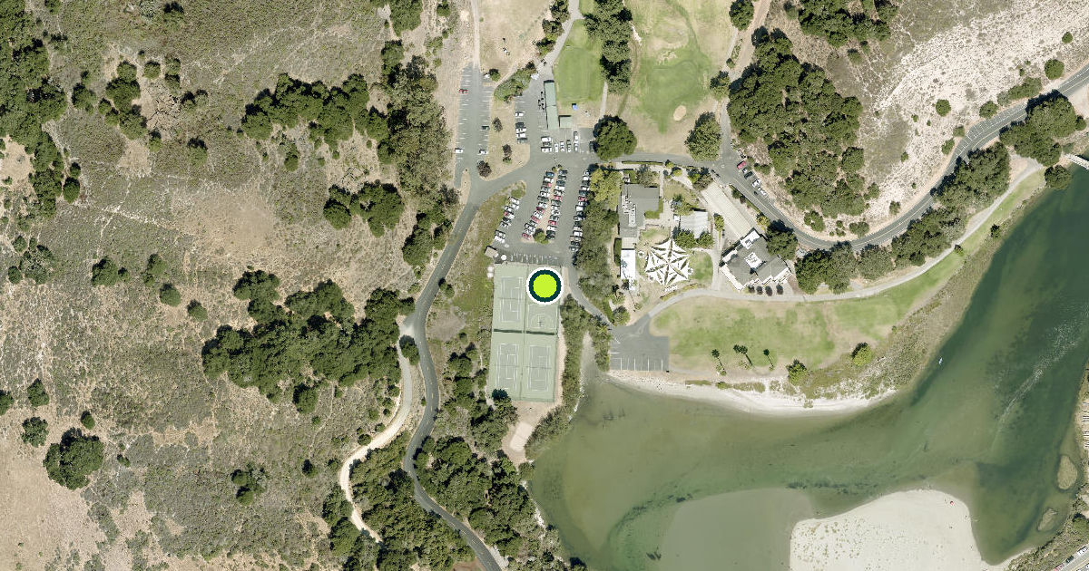 Satellite view of San Luis Obispo County Pickleball Courts
