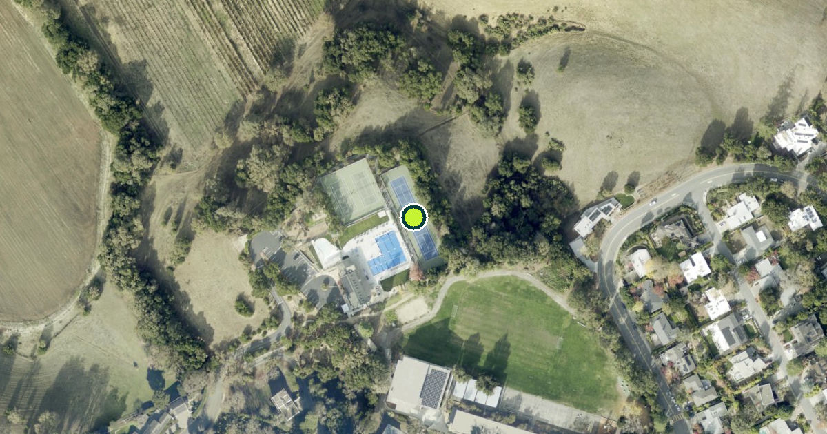 Satellite view of San Mateo County Pickleball Courts