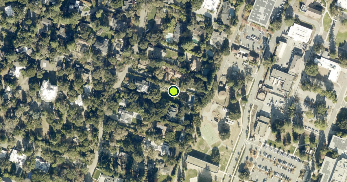 Satellite view of San Mateo County Pickleball Courts