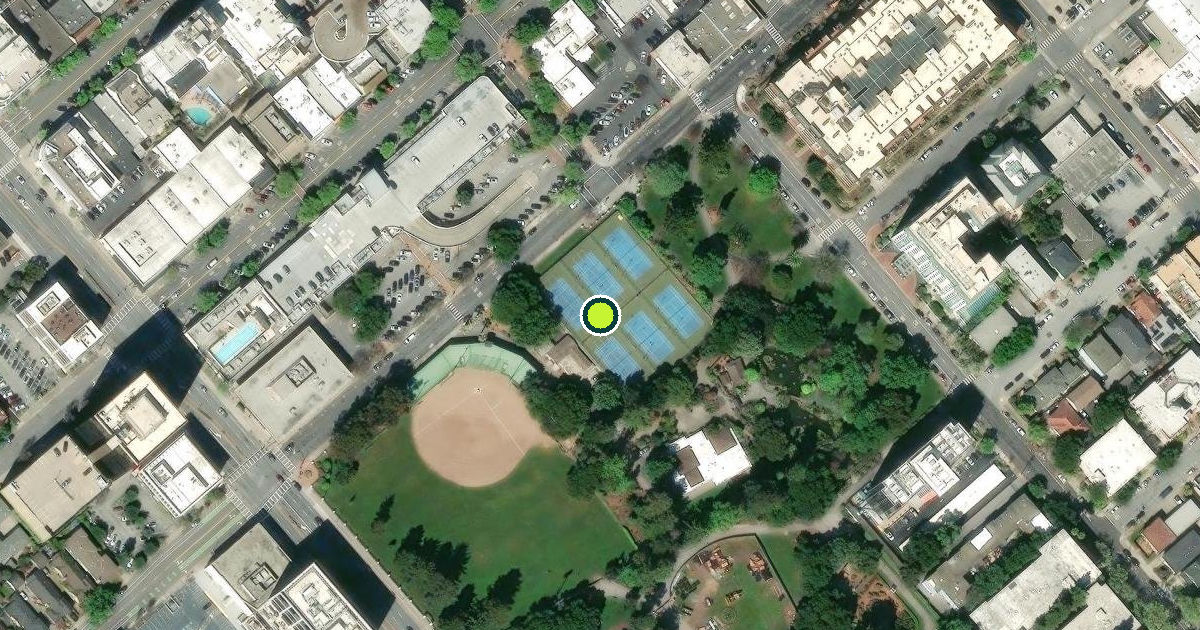Satellite view of San Mateo Pickleball Courts